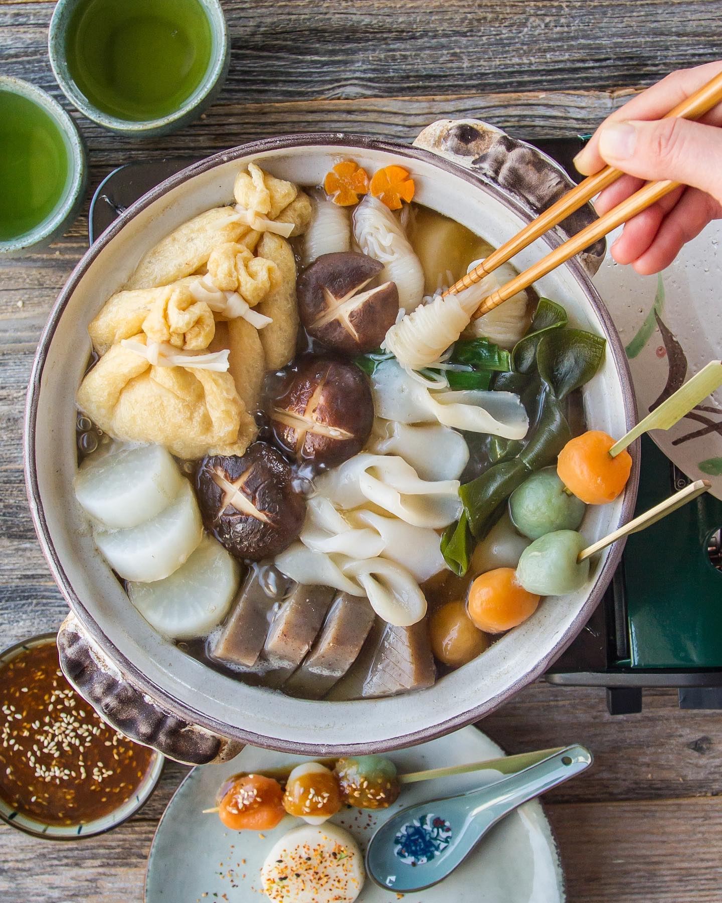 Daikon Radish Oden with Kombu Dashi and Miso Dip