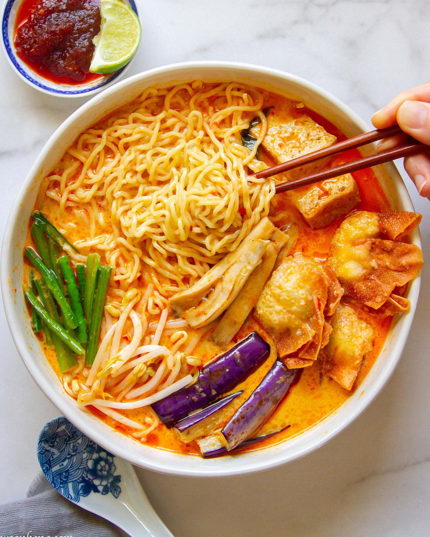 Malaysian Curry Laksa Noodle Soup