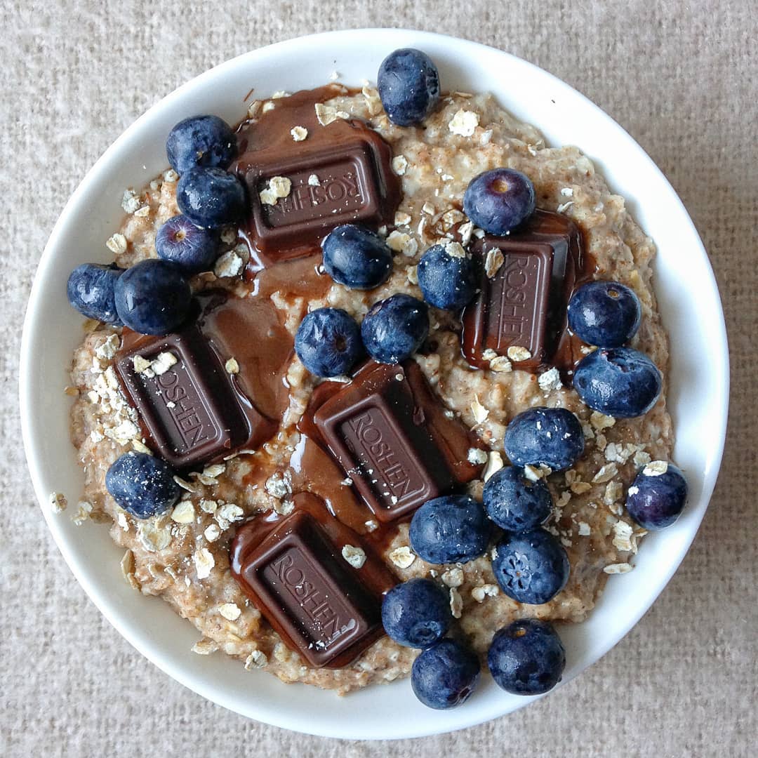 Decadent Chocolate Blueberry Oatmeal