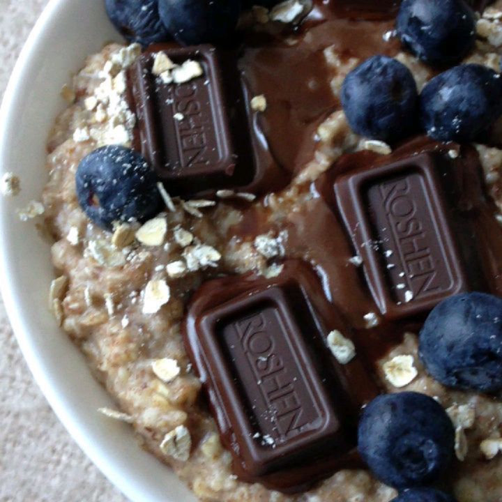 Decadent Chocolate Blueberry Oatmeal