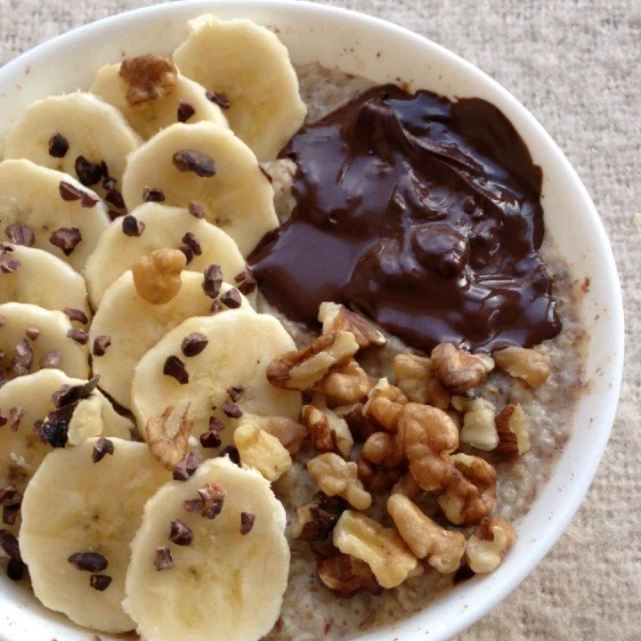 Banana, Chocolate & Walnuts Oatmeal Delight