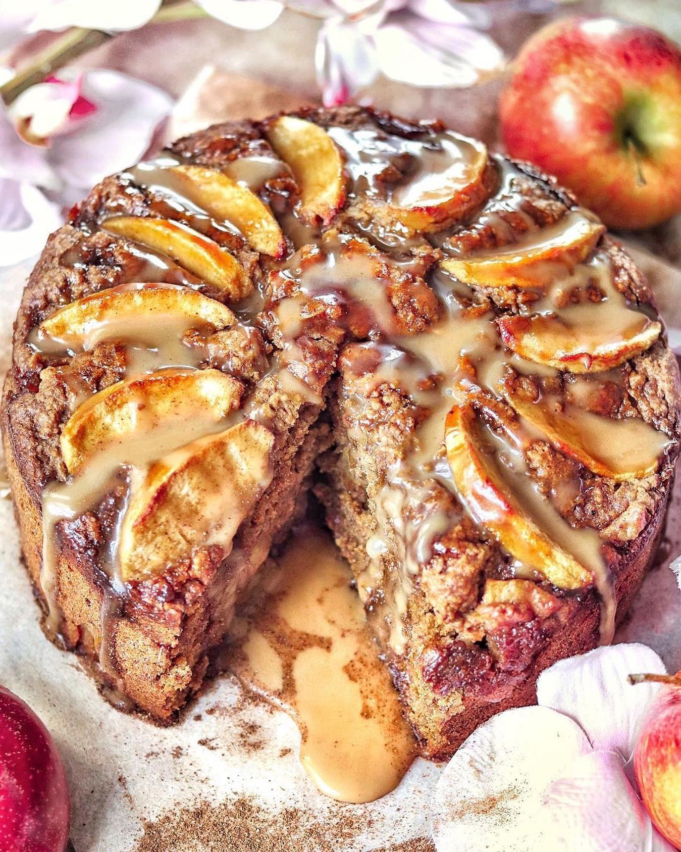 Salted Caramel Apple Cake