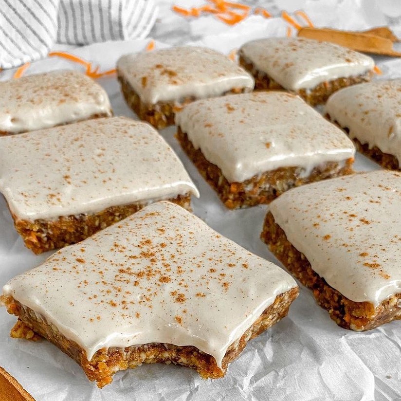 Vegan Paleo Carrot Cake Bars