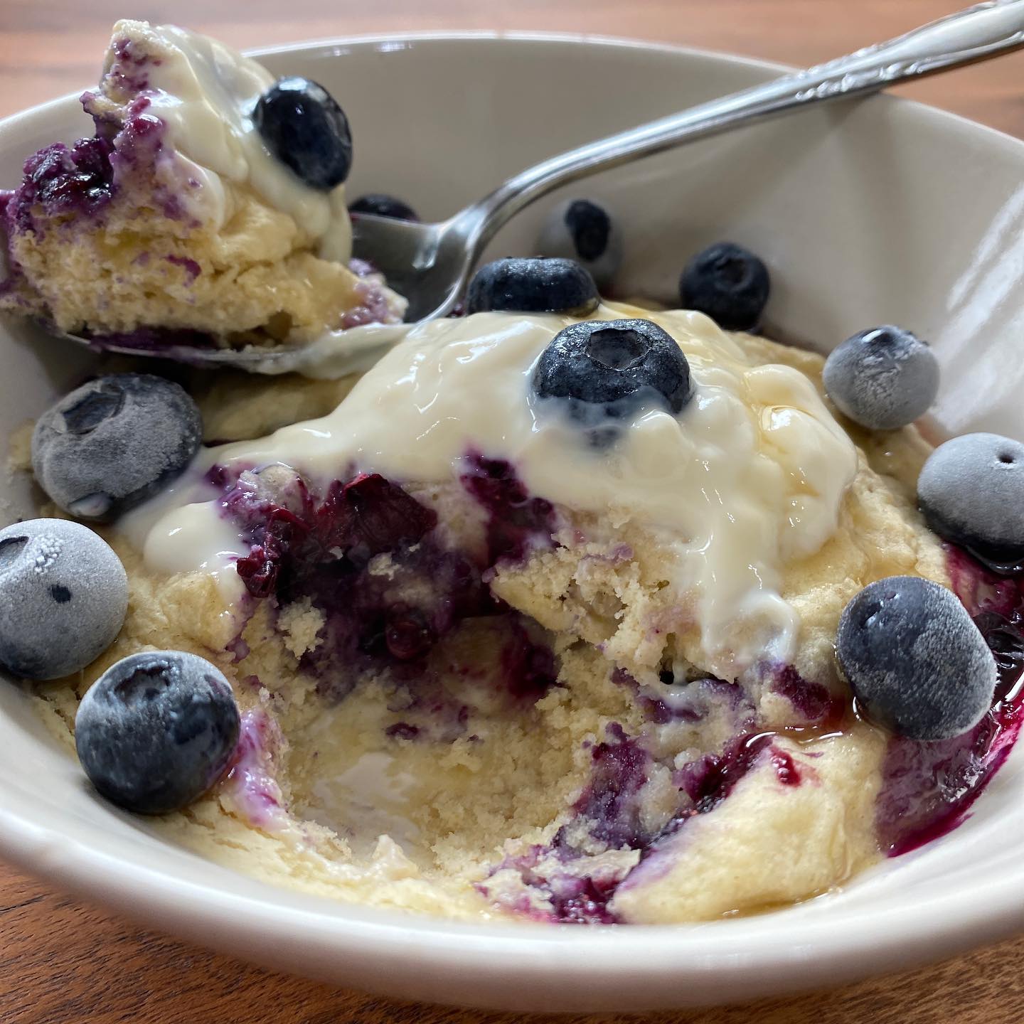 Blueberry Banana Bread in a Bowl
