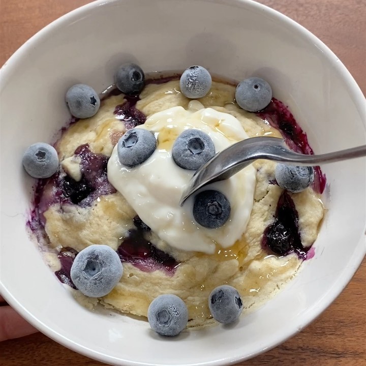 Blueberry Banana Bread in a Bowl