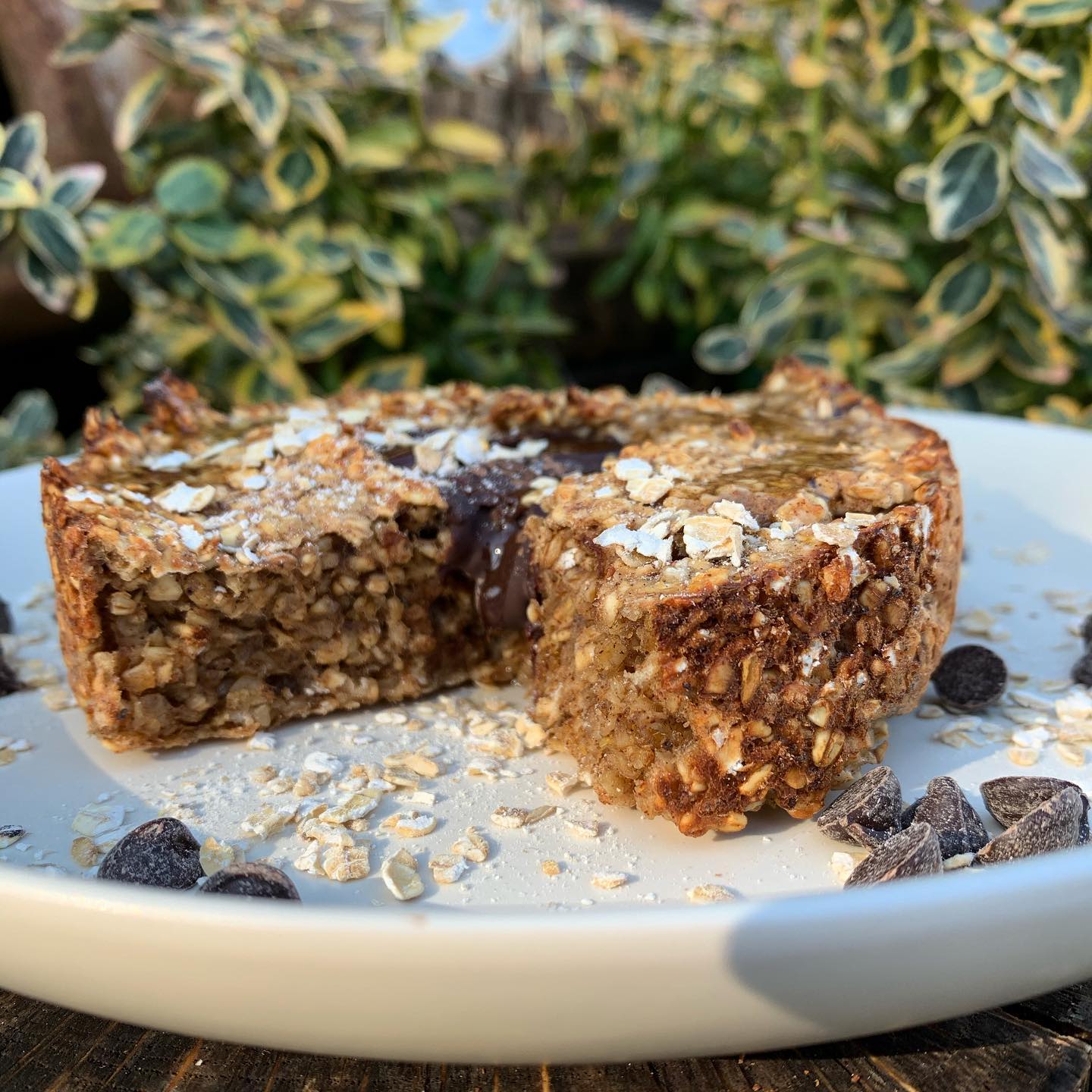 Chocolate Puddle Baked Oats