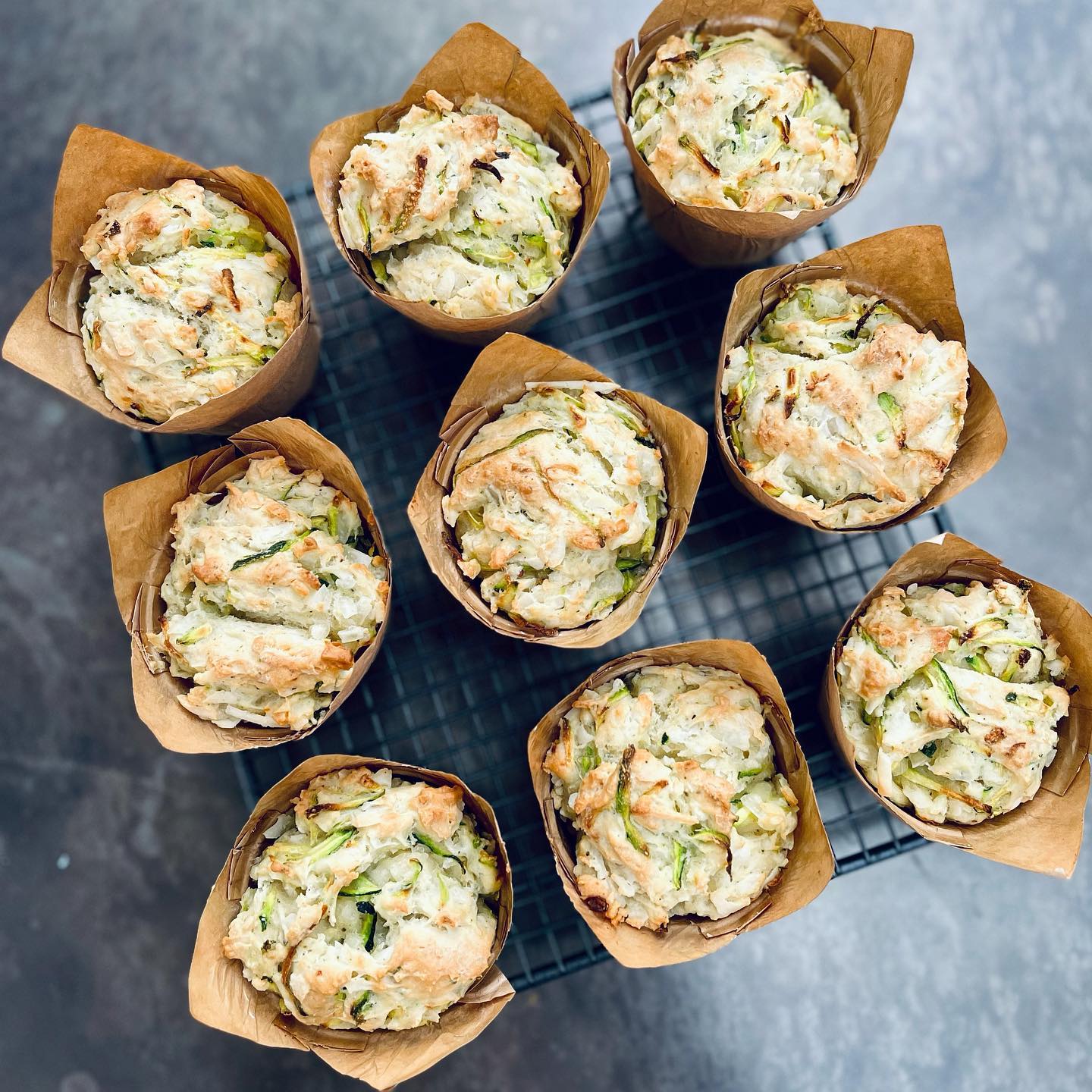 Cheesy" Zucchini & Herb Muffins