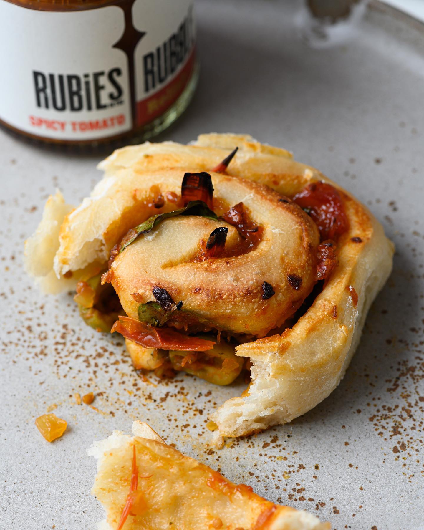 Spicy Tomato Relish Pizza Rolls