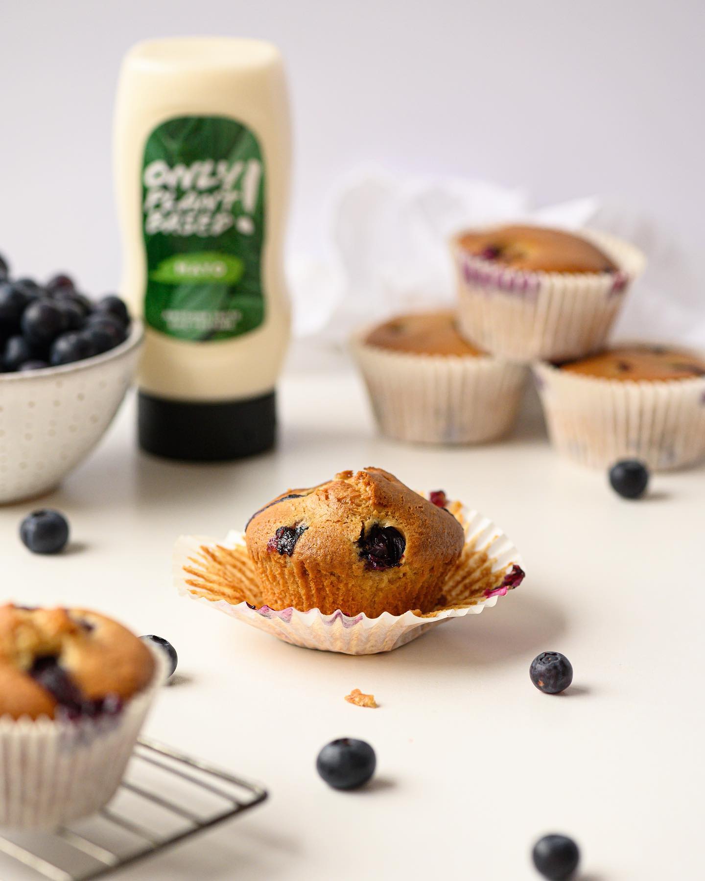 Vegan Blueberry Mayo Muffins