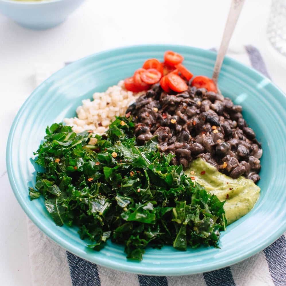 Kale and Black Bean Burrito Bowl