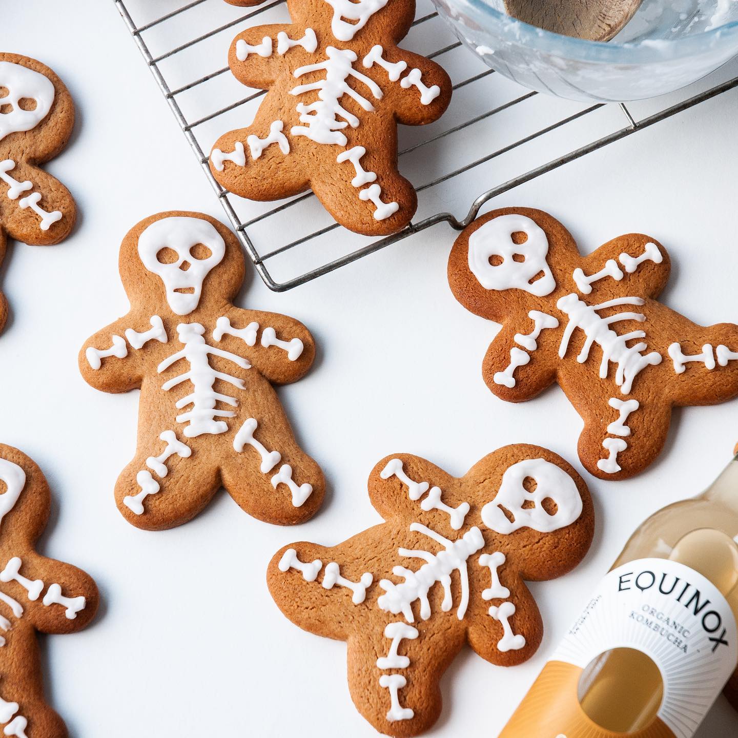 Halloween Skeleton Gingerbread Cookies