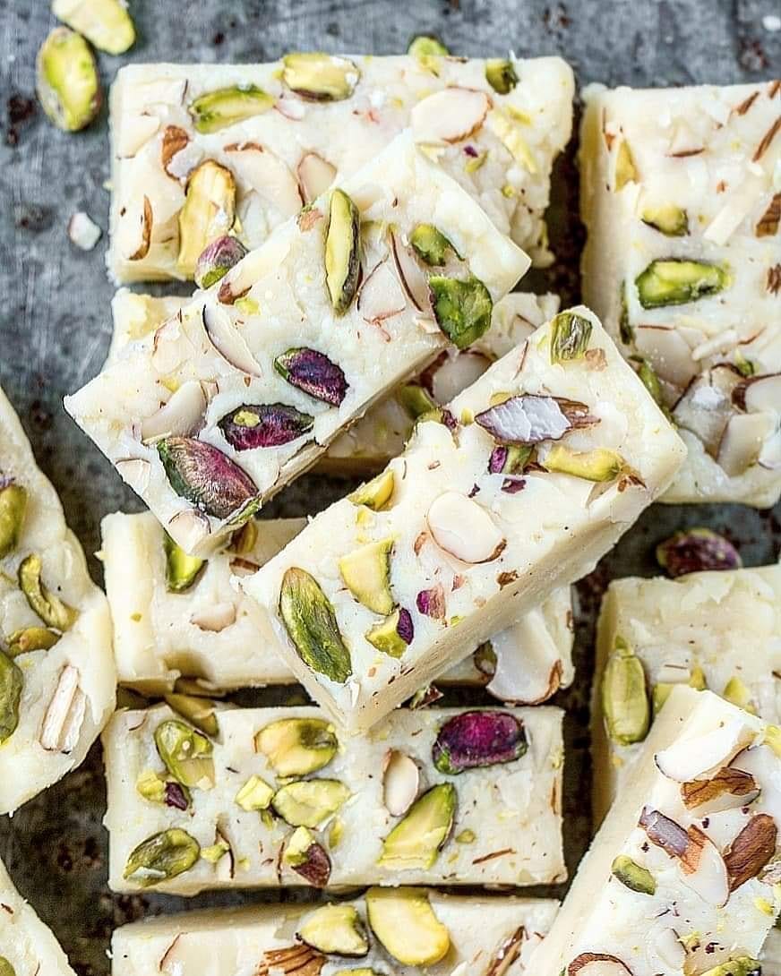 Vegan Almond Milk Fudge Slices