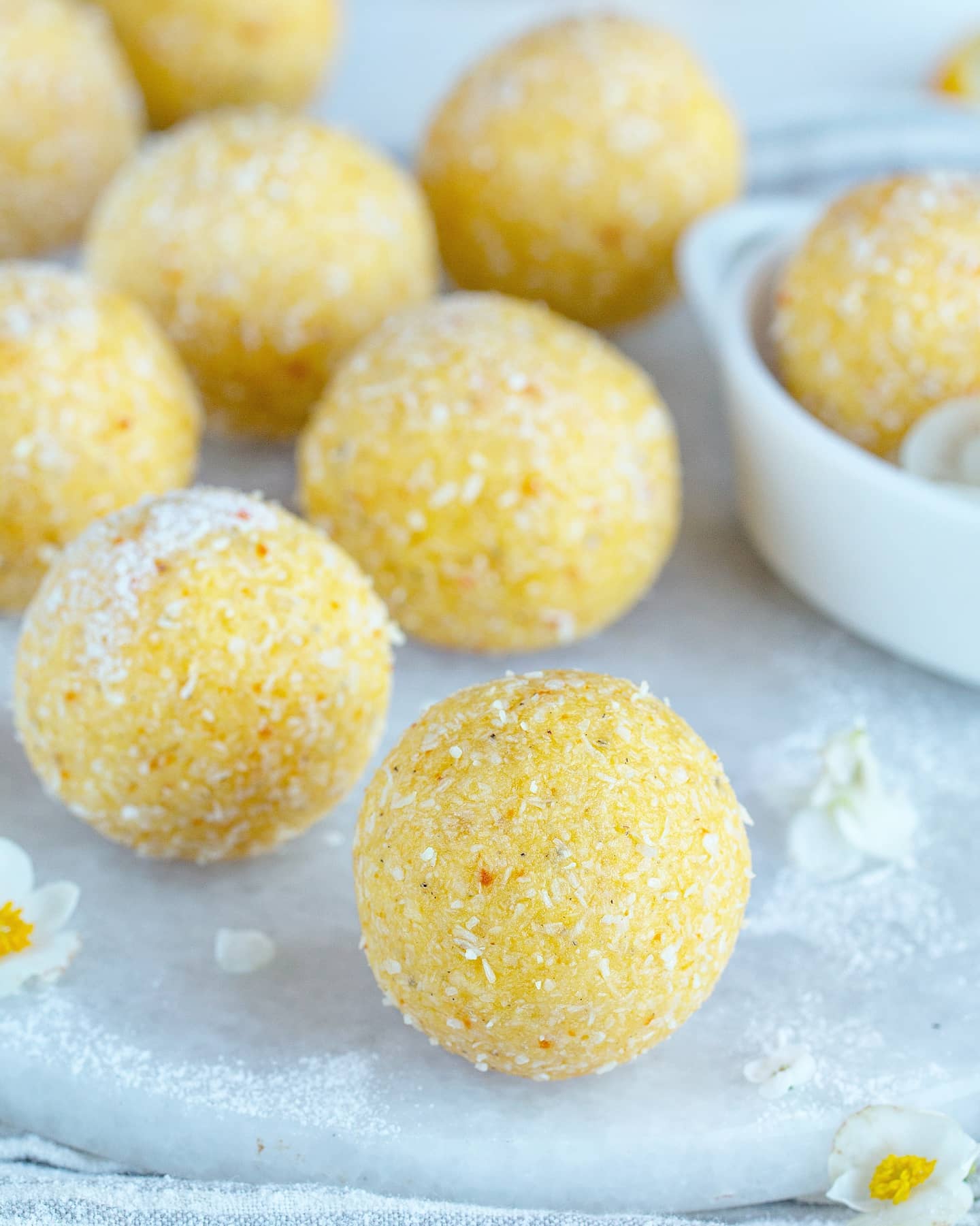 Vegan Mango Coconut Ladoo (Mango Bliss Balls)