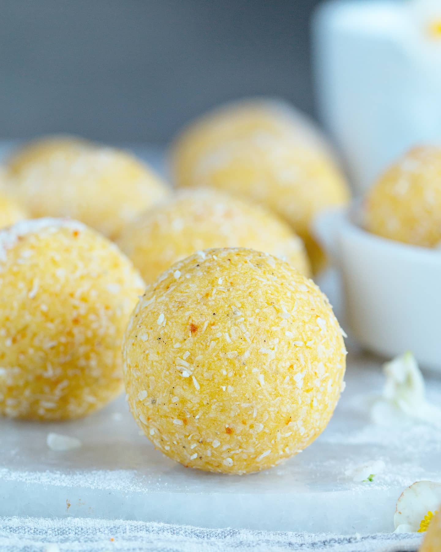 Vegan Mango Coconut Ladoo (Mango Bliss Balls)