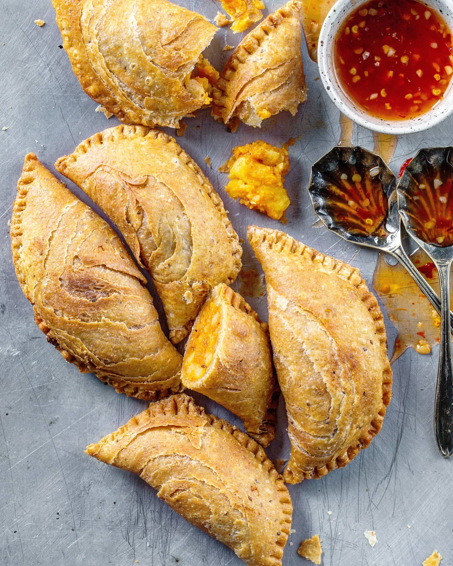 Layered Samosas with Savory Potato Filling