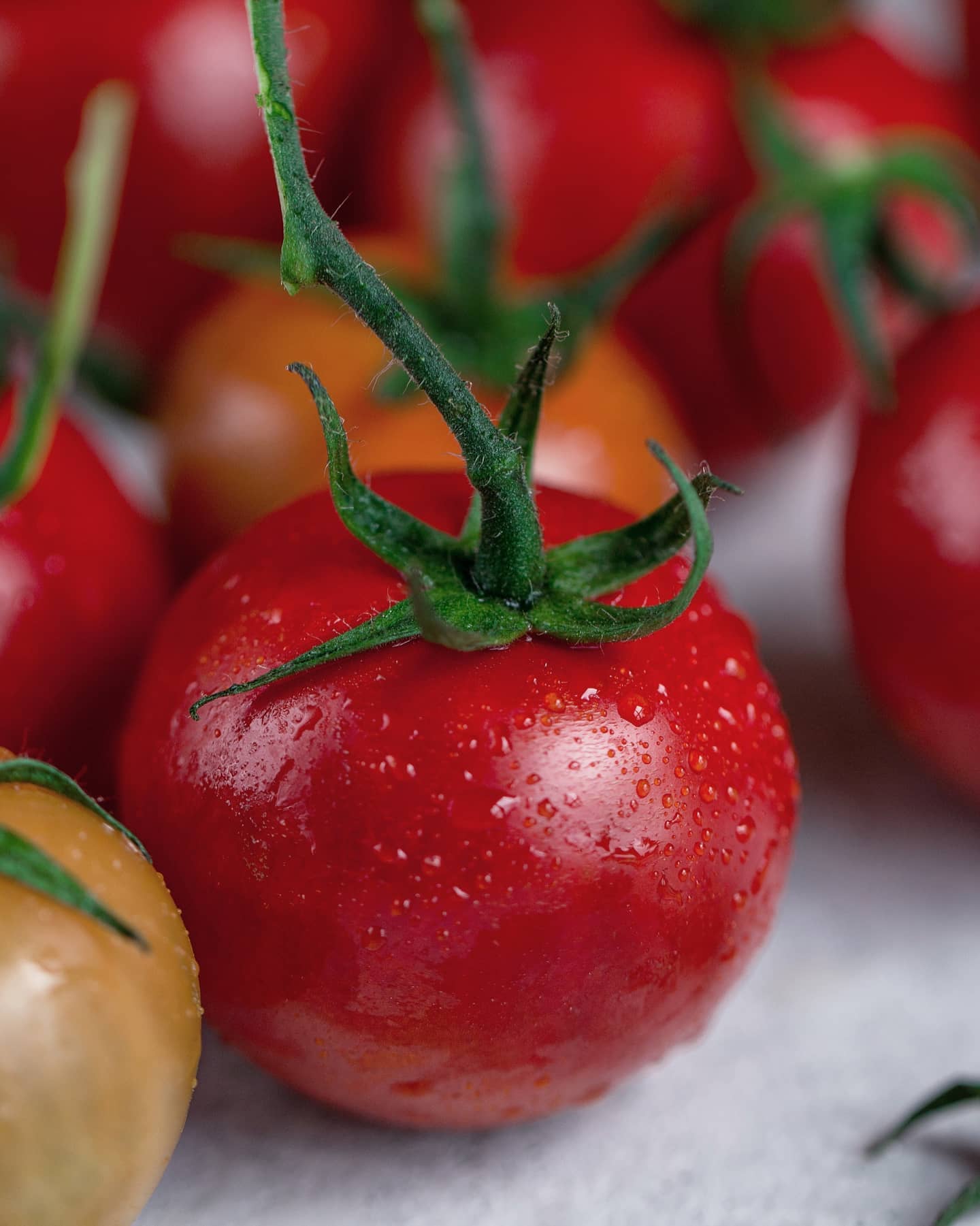 Heirloom Tomato Salad with Infused Oil and Green Chutney Dressing