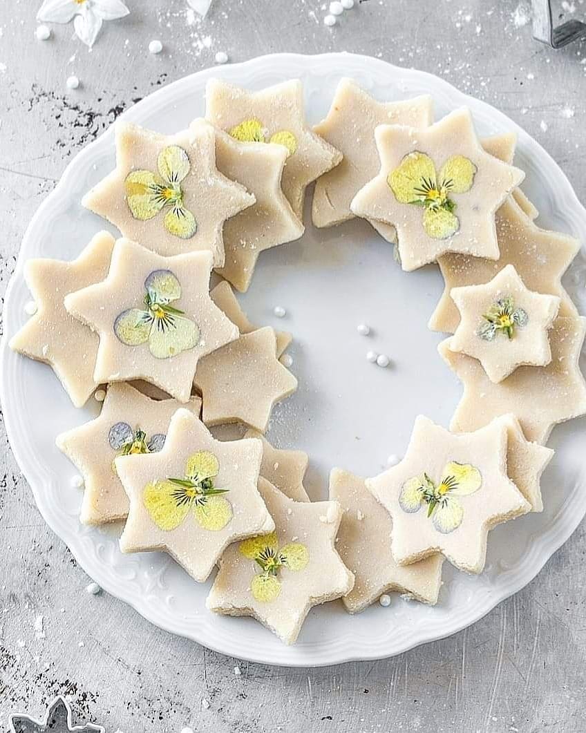 Vegan Flower Art Kaju Katli