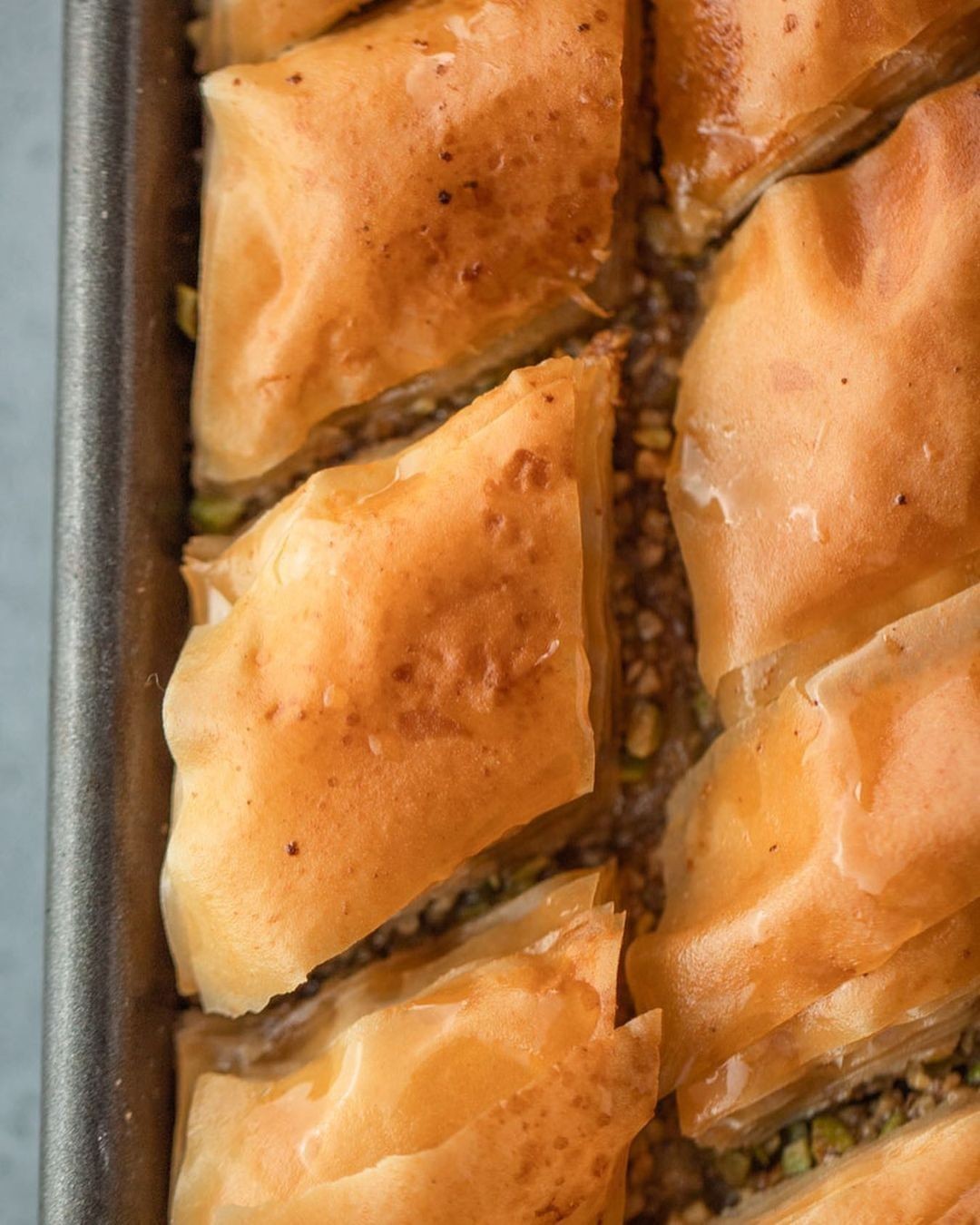 Quick Homemade Lebanese Baklava with Mixed Nuts and Rose Water Syrup