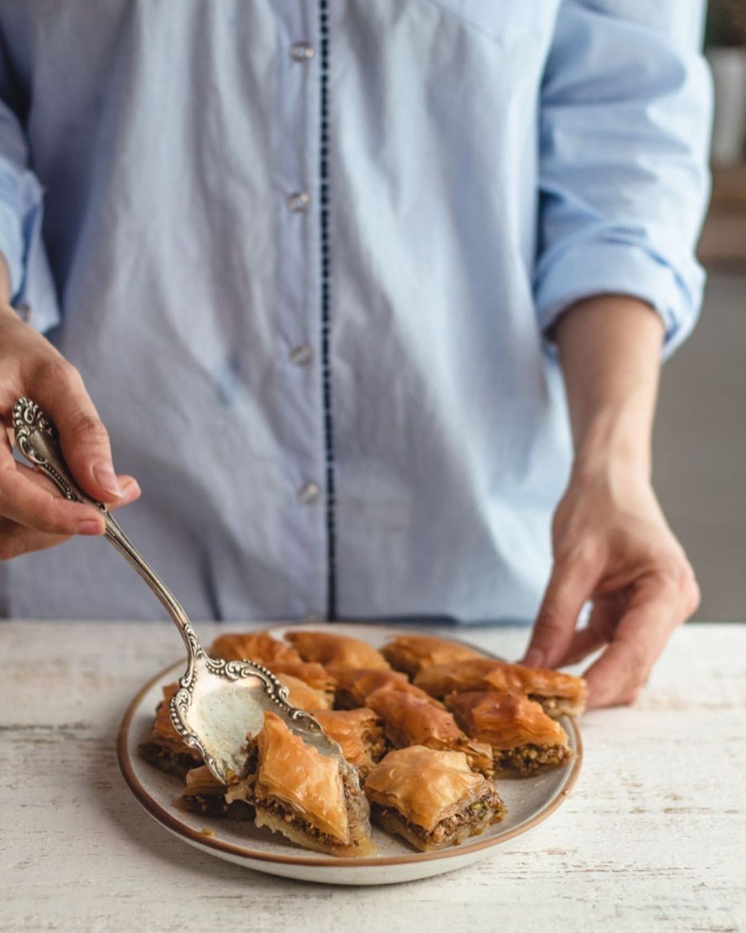 Quick Homemade Lebanese Baklava with Mixed Nuts and Rose Water Syrup