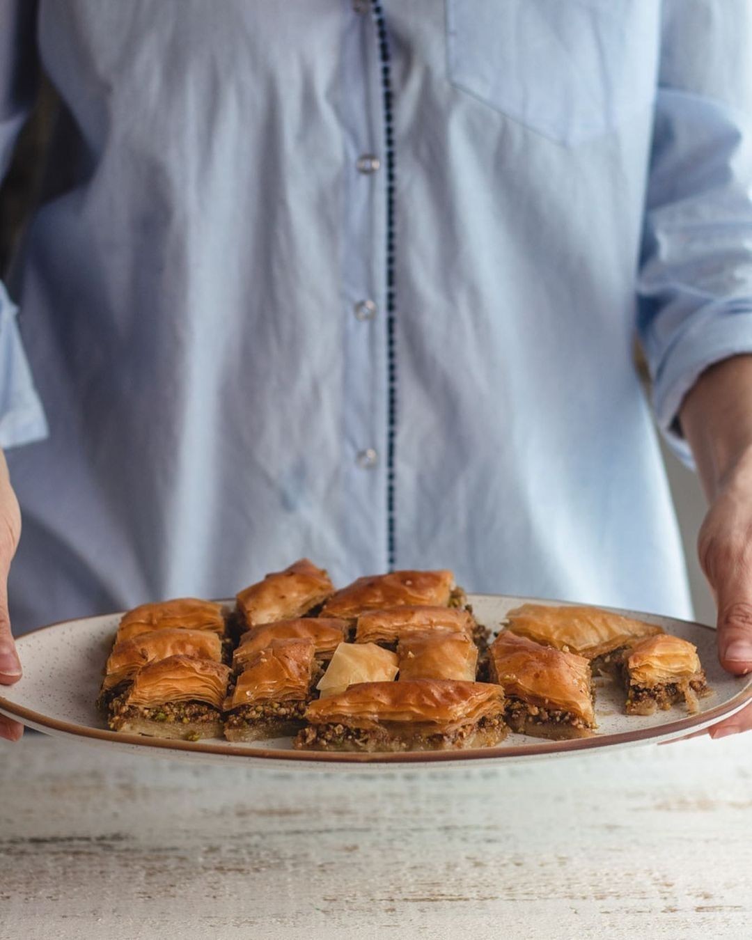 Quick Homemade Lebanese Baklava with Mixed Nuts and Rose Water Syrup