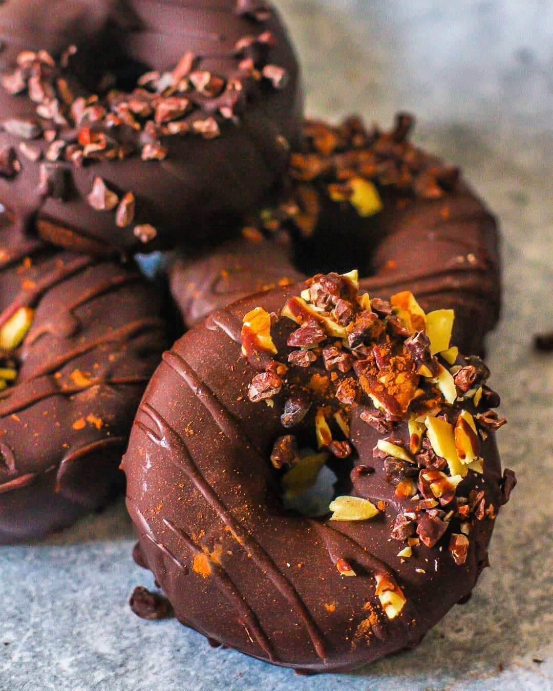 Raw Choc Brownie Donuts