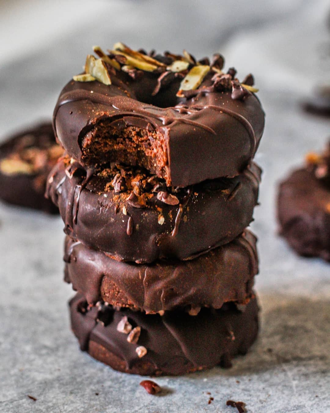 Raw Choc Brownie Donuts