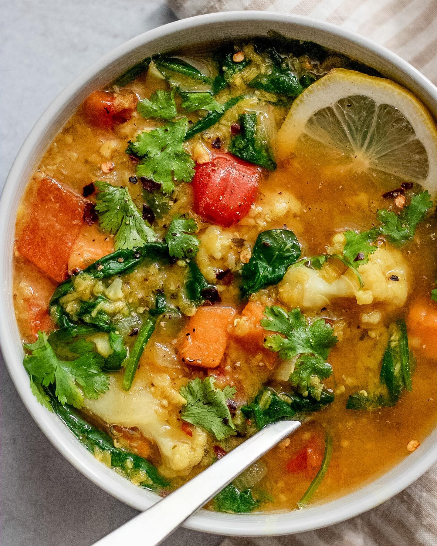 Cozy Sweet Potato Red Lentil Soup