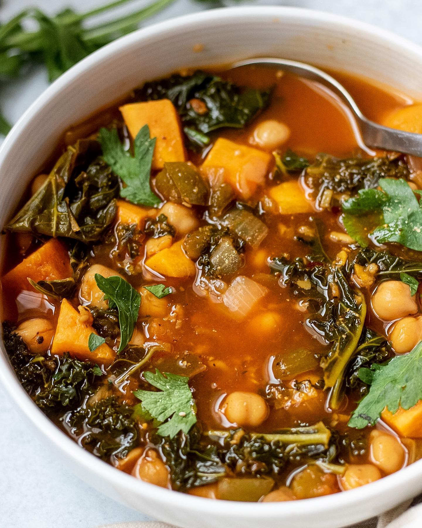 Smoky Chickpea Kale Soup