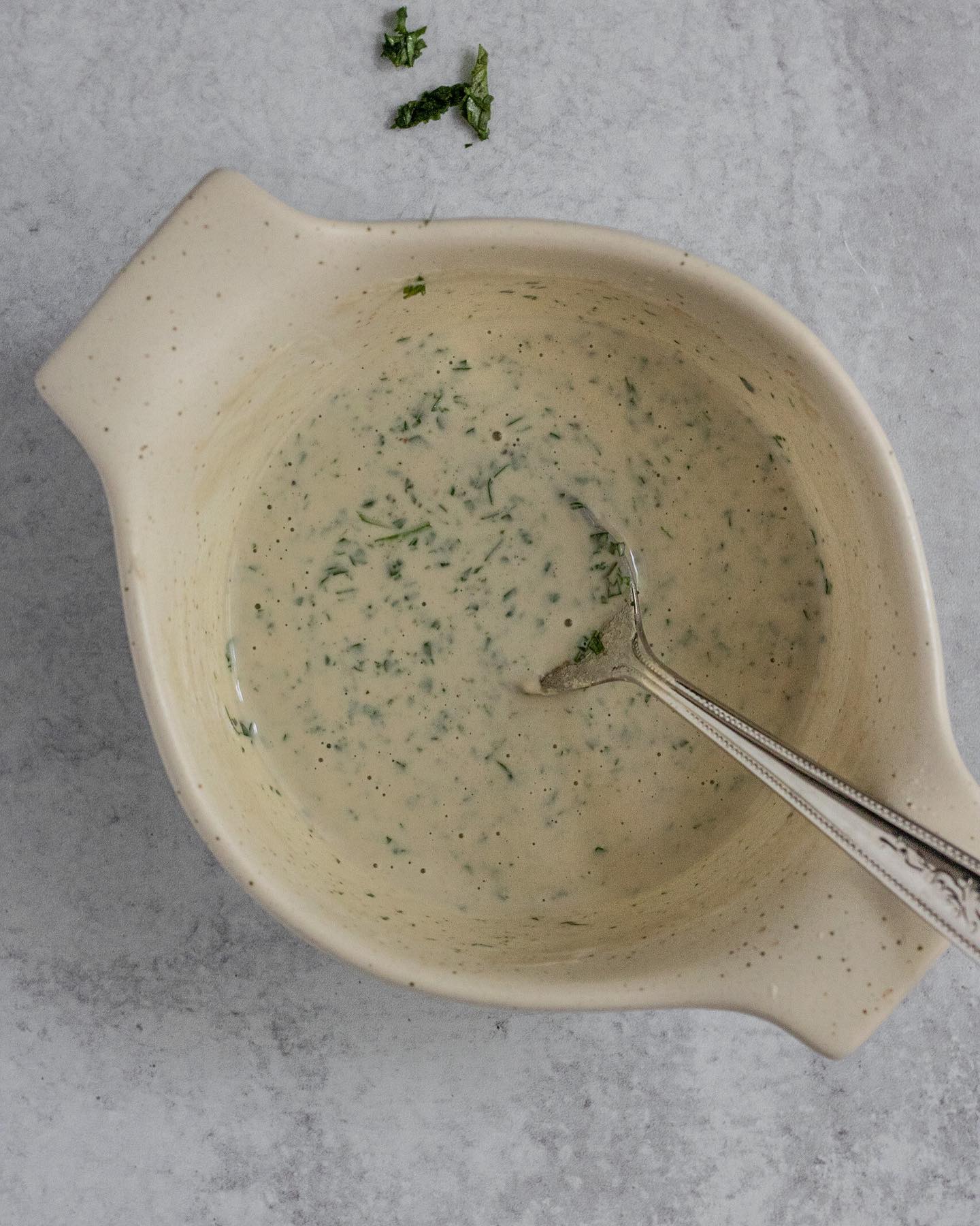 Garlic Herb Sheet Pan with Herby Tahini Dressing