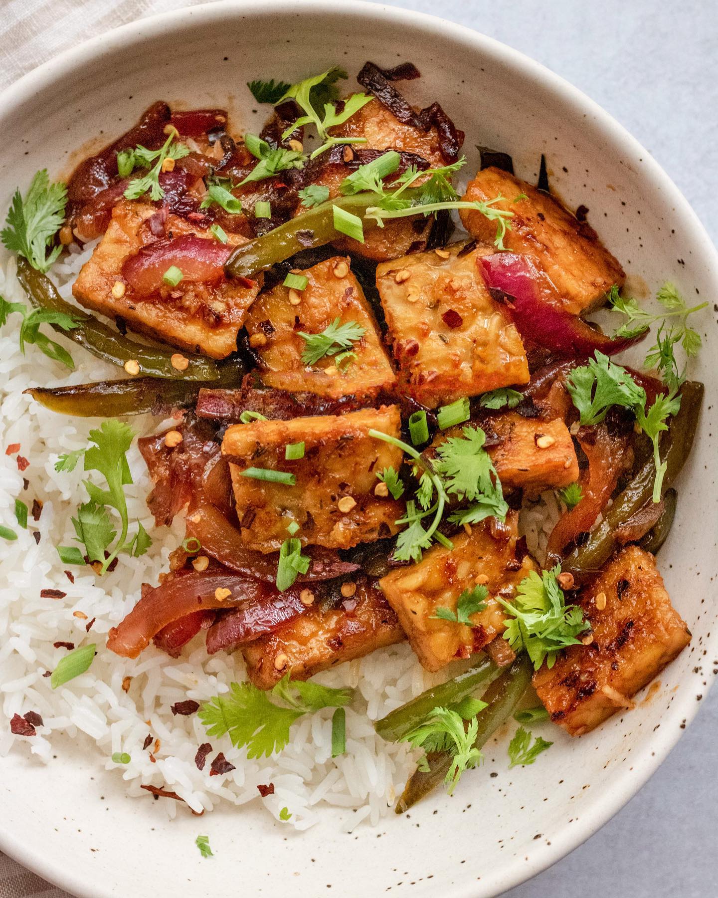 Sweet and Spicy Tempeh Bowl