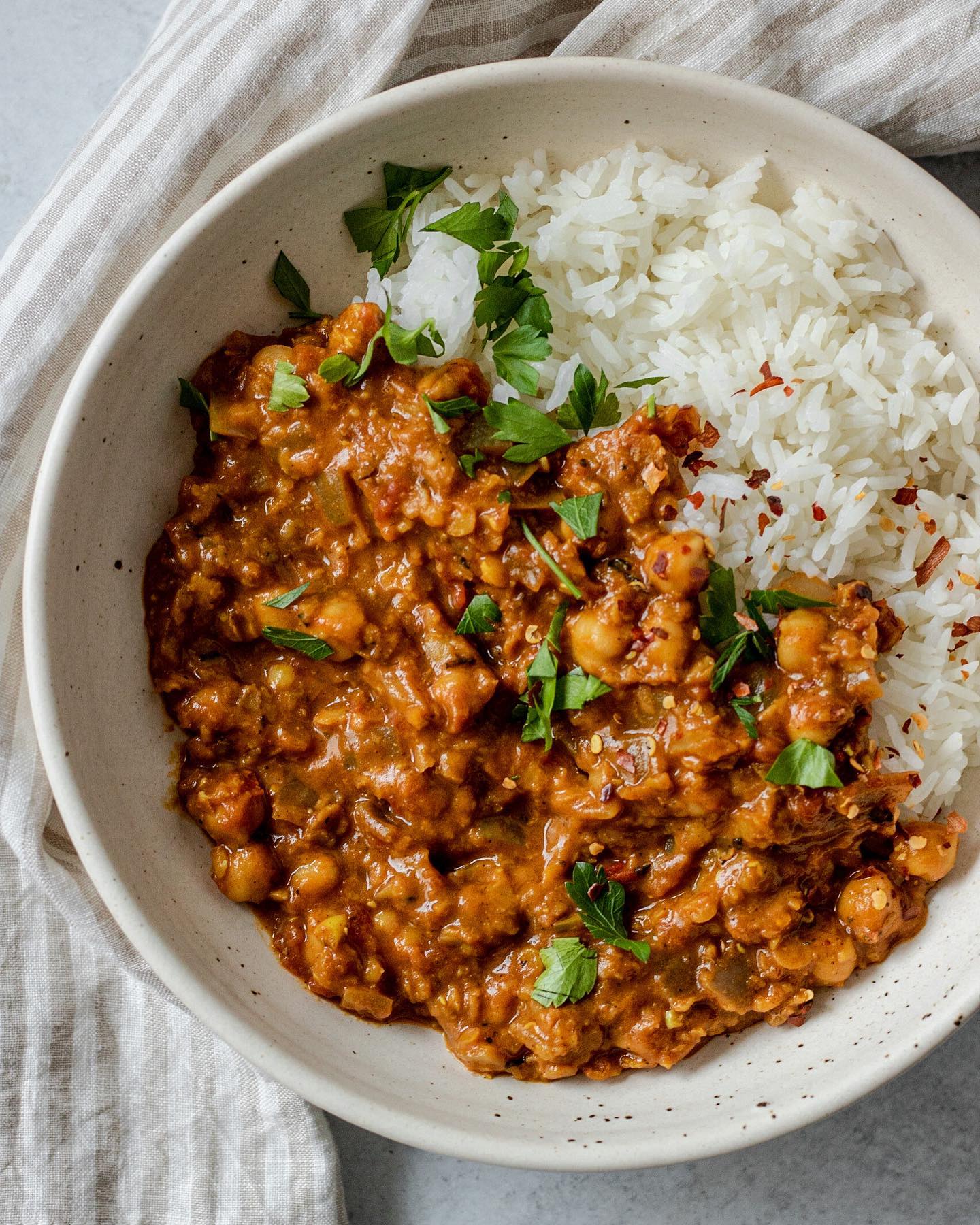 Chickpea and Red Lentil Coconut Curry