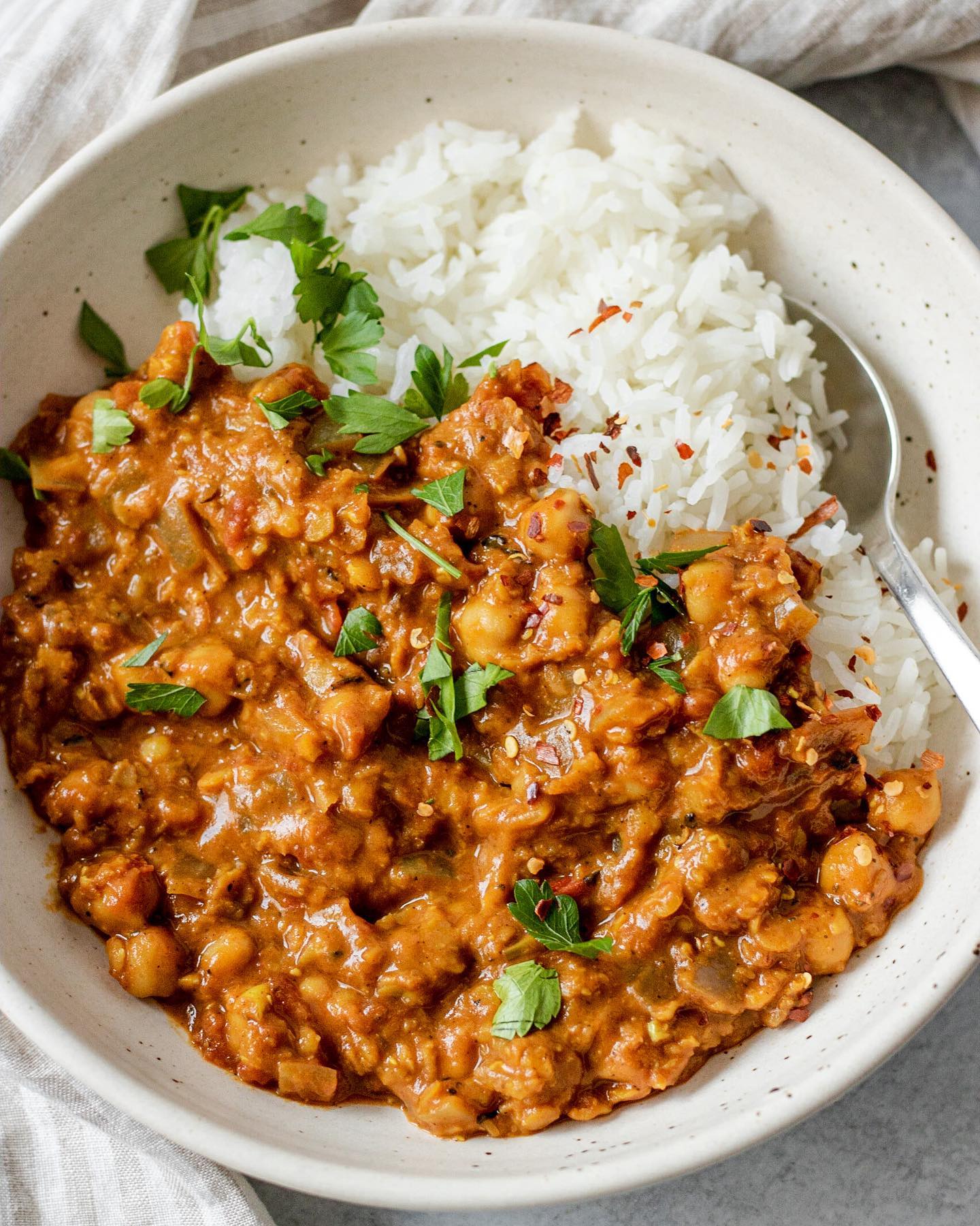 Chickpea and Red Lentil Coconut Curry