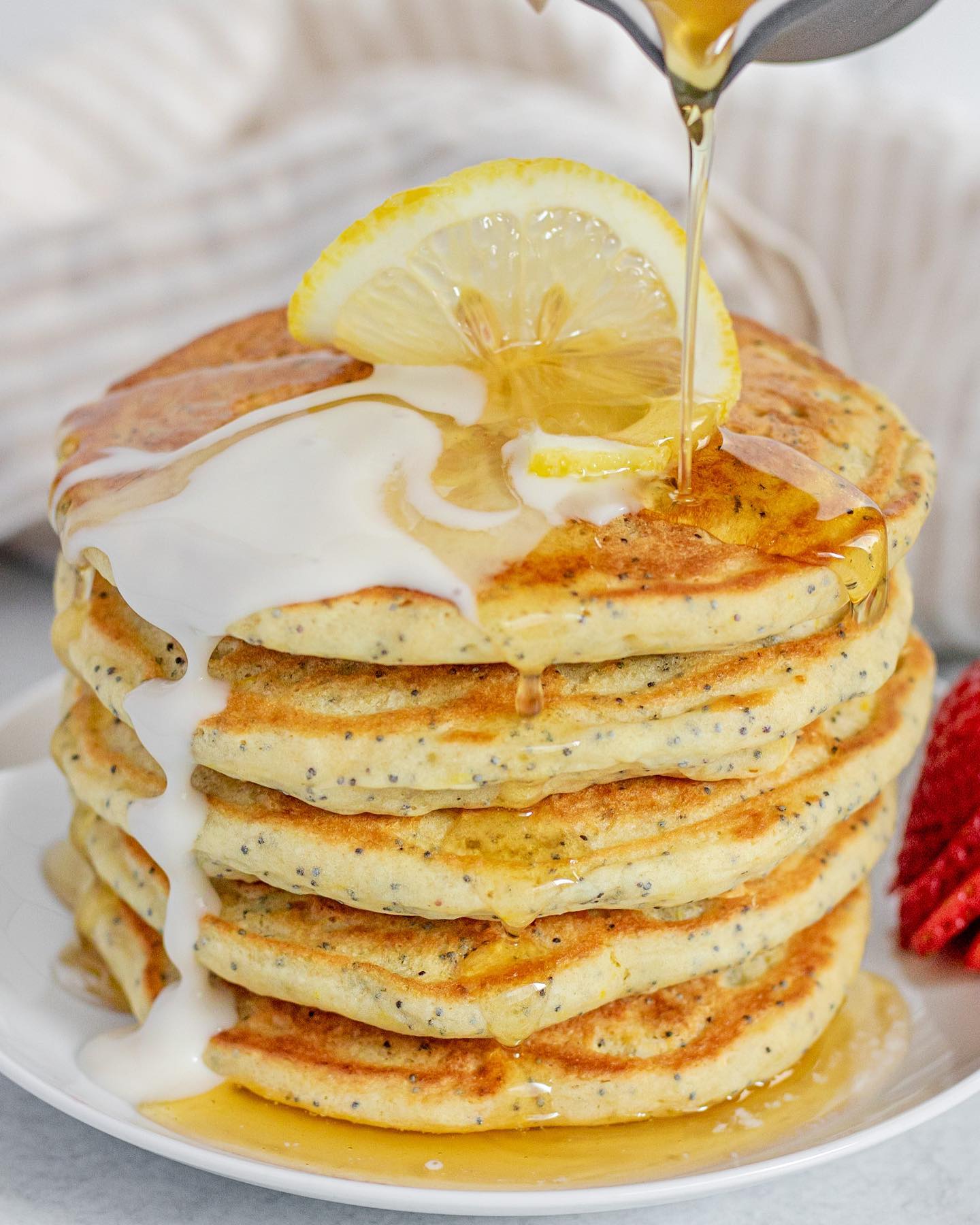 Lemon Poppy Seed Pancakes