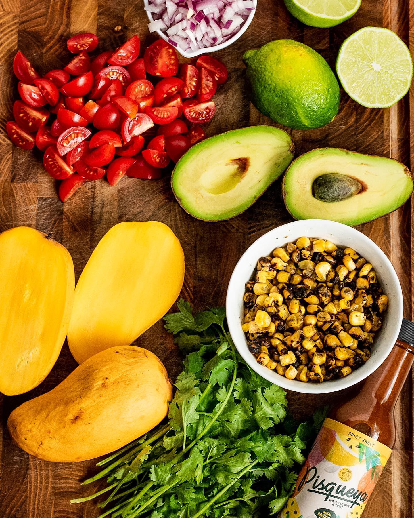 Avocado Mango Salsa with Hot Sauce