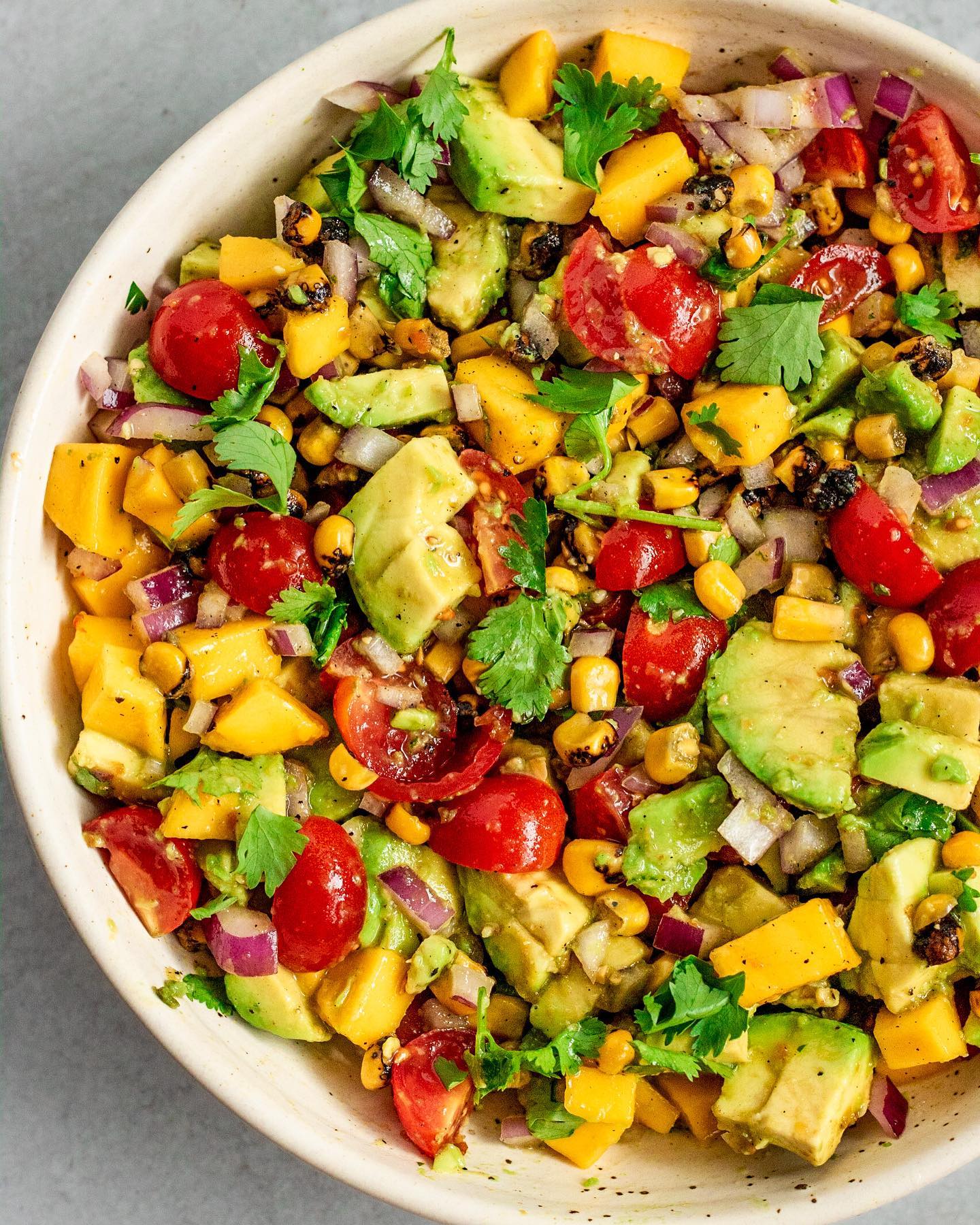 Avocado Mango Salsa with Hot Sauce