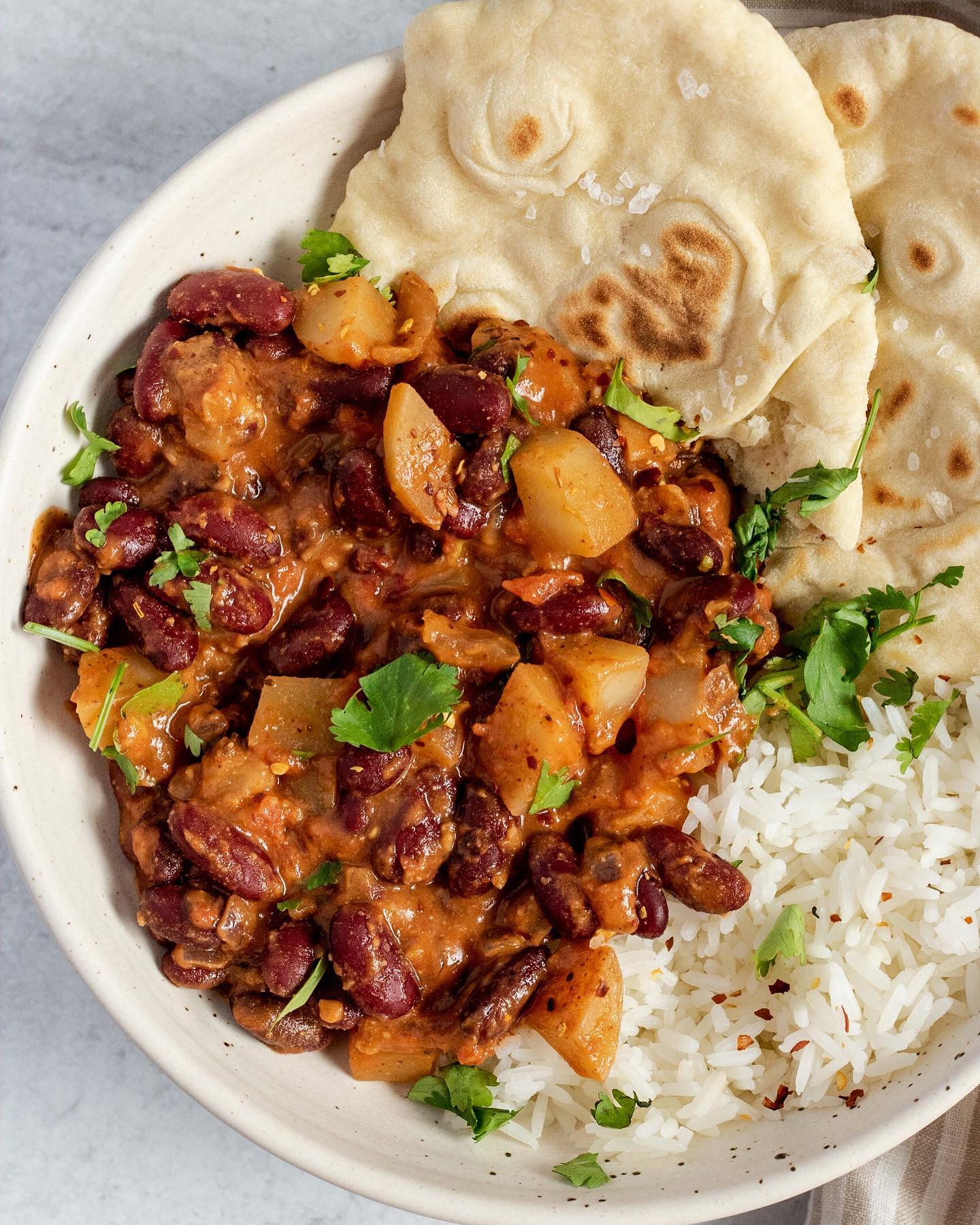 Quick and Creamy Curried Red Bean Skillet