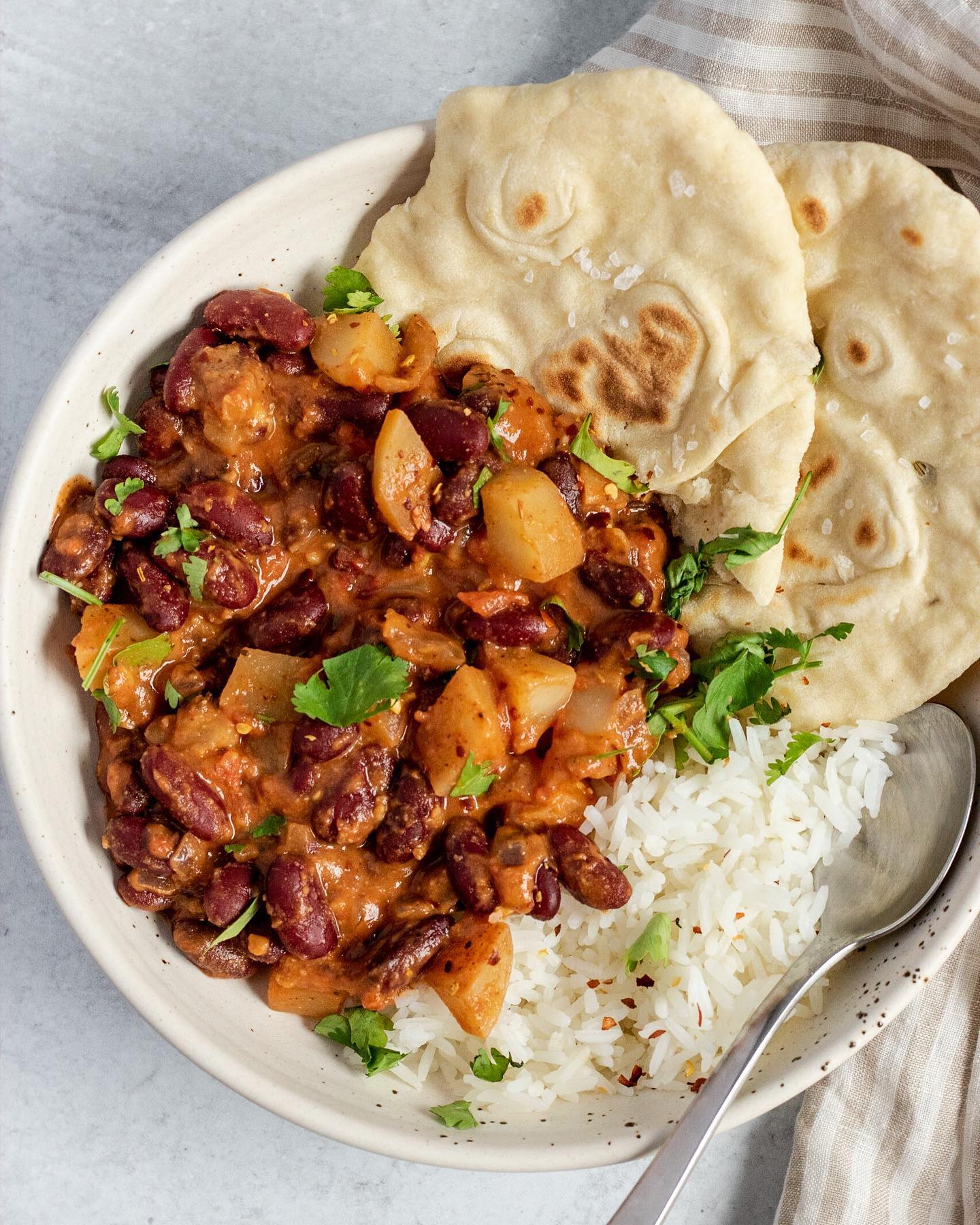 Quick and Creamy Curried Red Bean Skillet