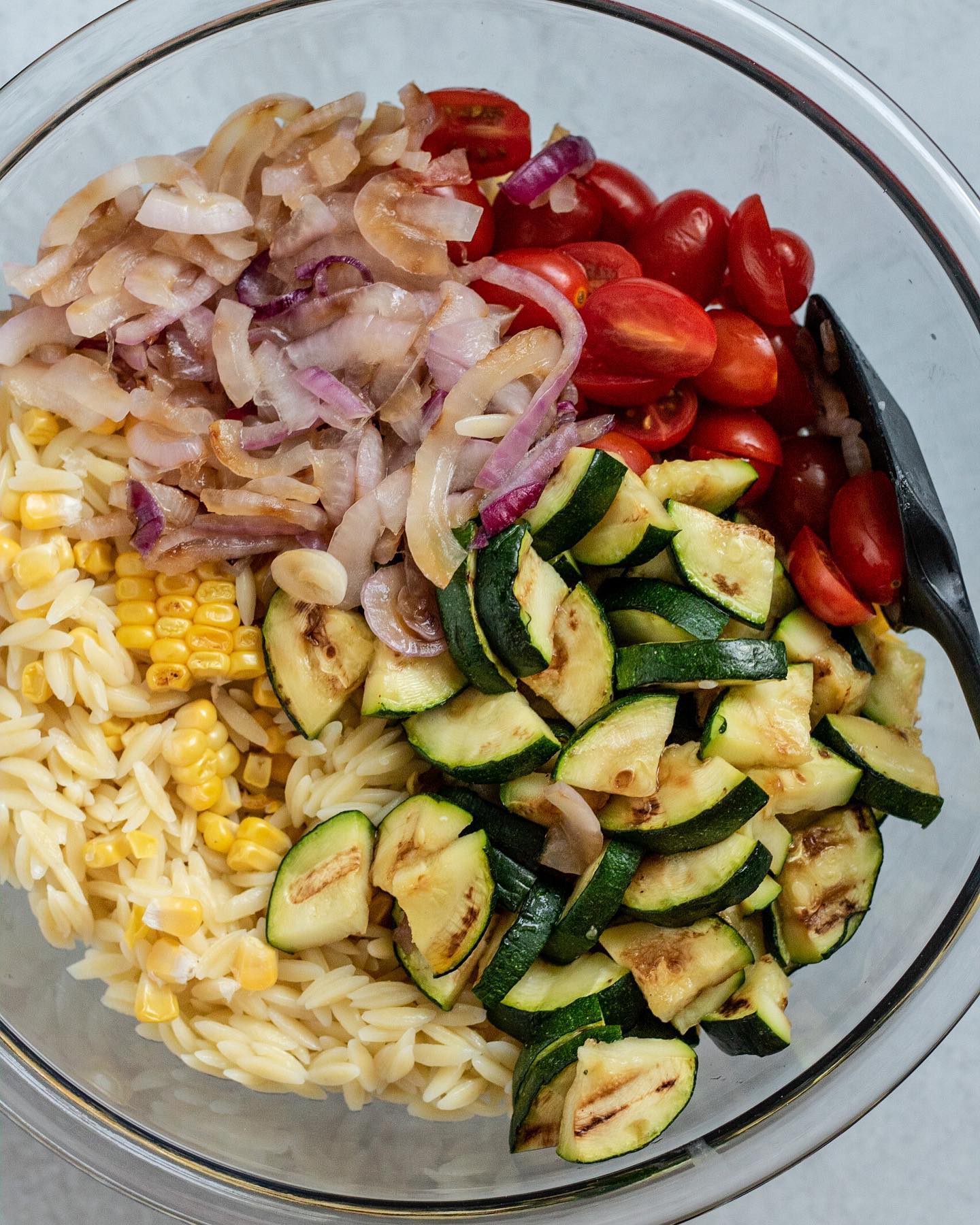 Summer Orzo Salad with Grilled Vegetables