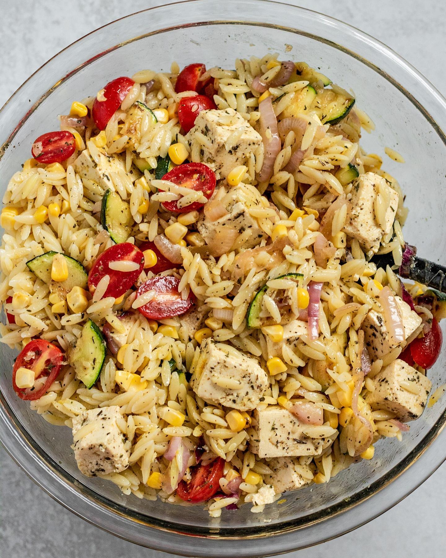 Summer Orzo Salad with Grilled Vegetables