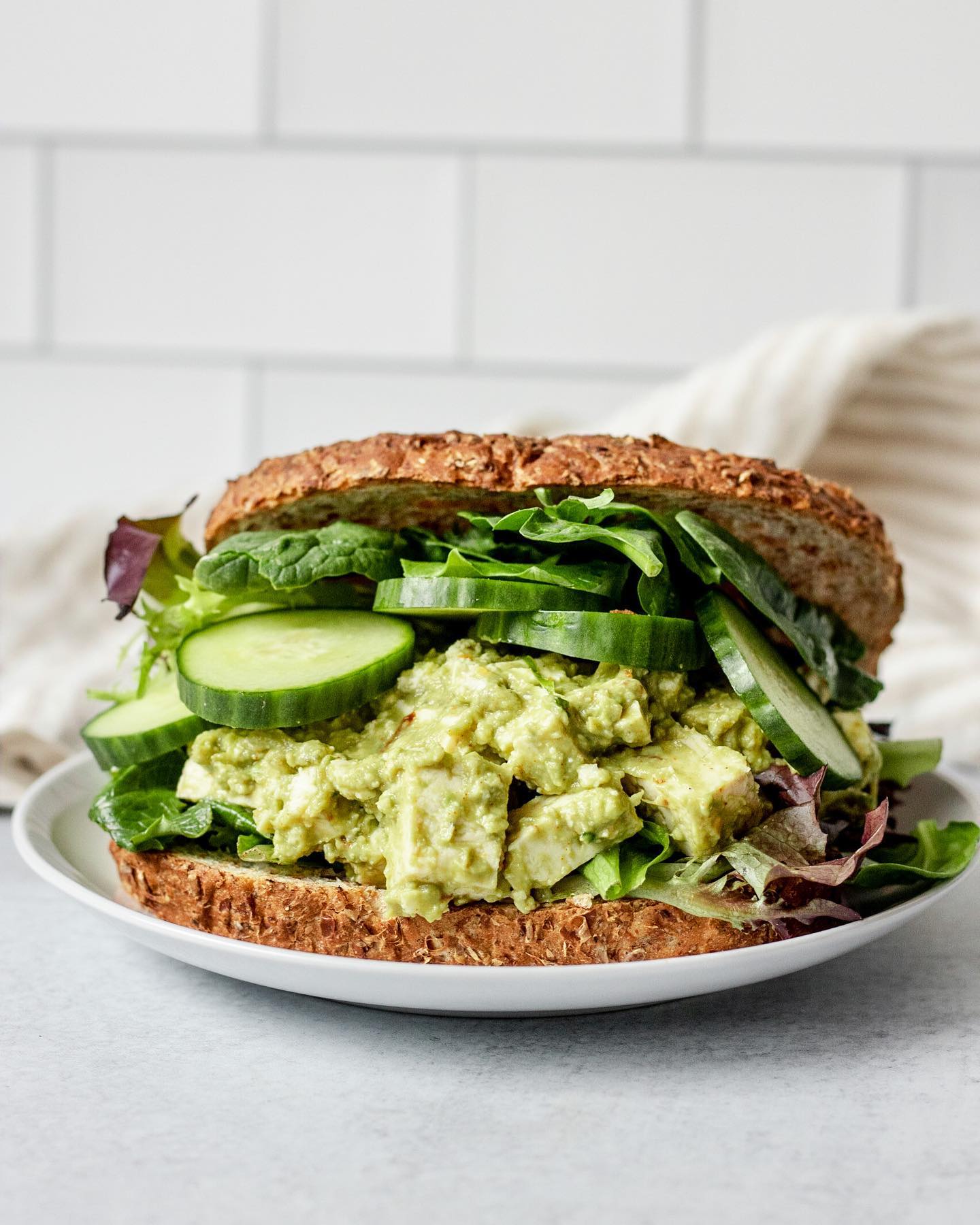 Avocado Tofu Salad Sandwich