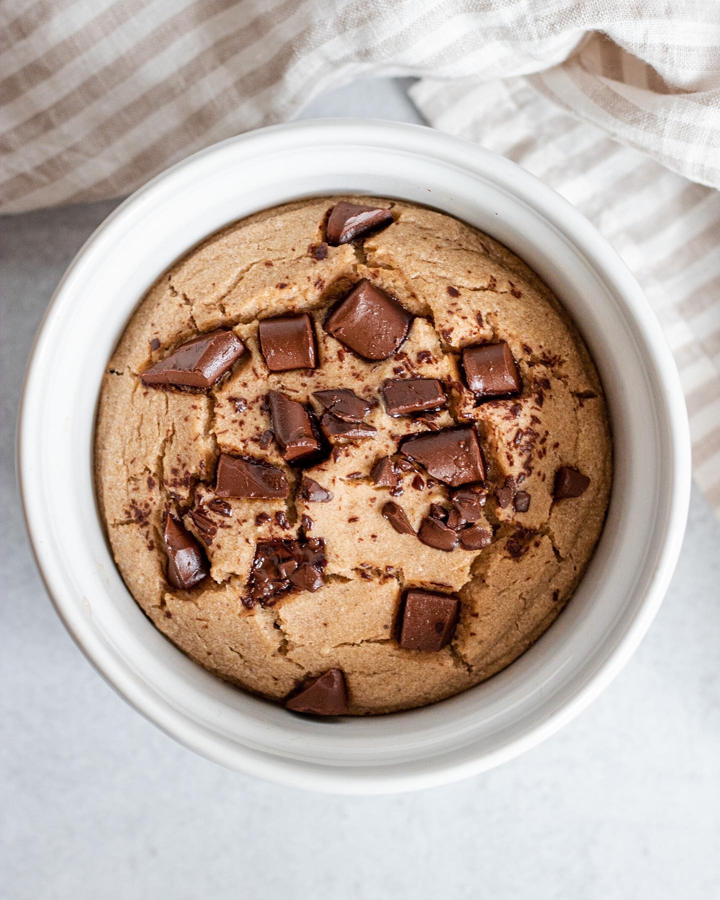 Baked Oats with Gooey Chocolate Center