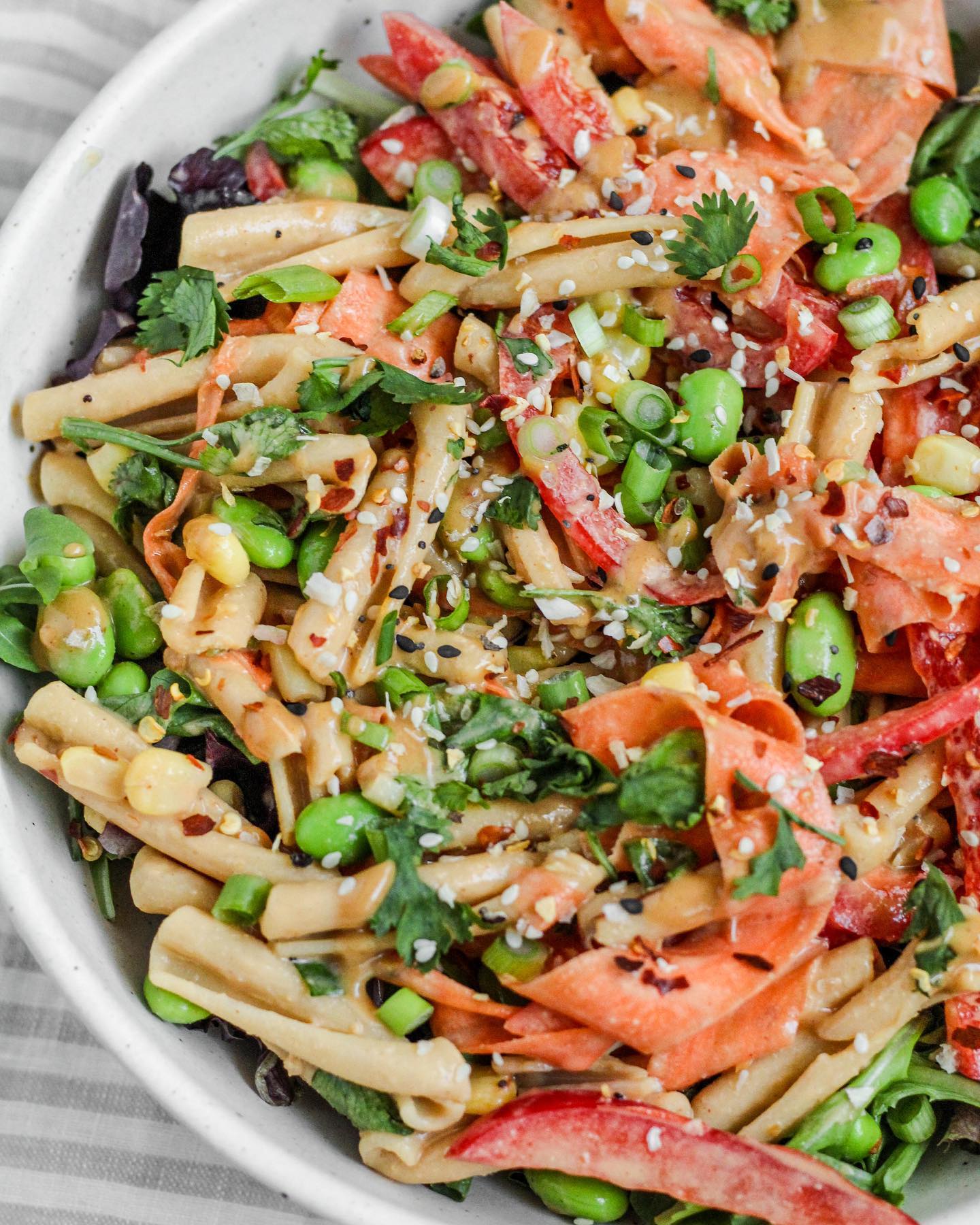 High Protein Peanut Noodle Salad