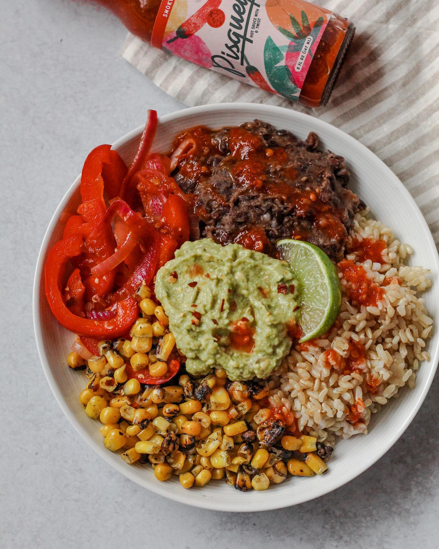 Vegan Burrito Bowl with Easy Refried Beans