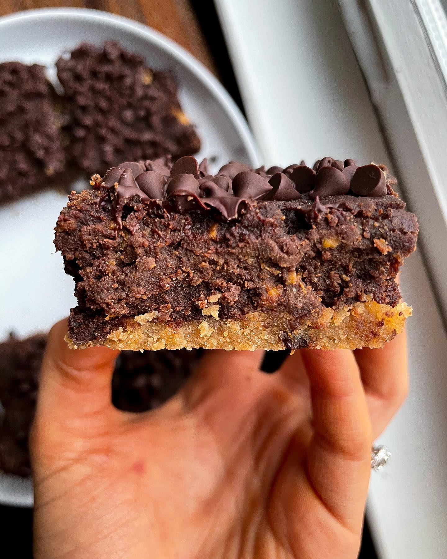 Vegan & Gluten-Free Cookie Dough Brownies