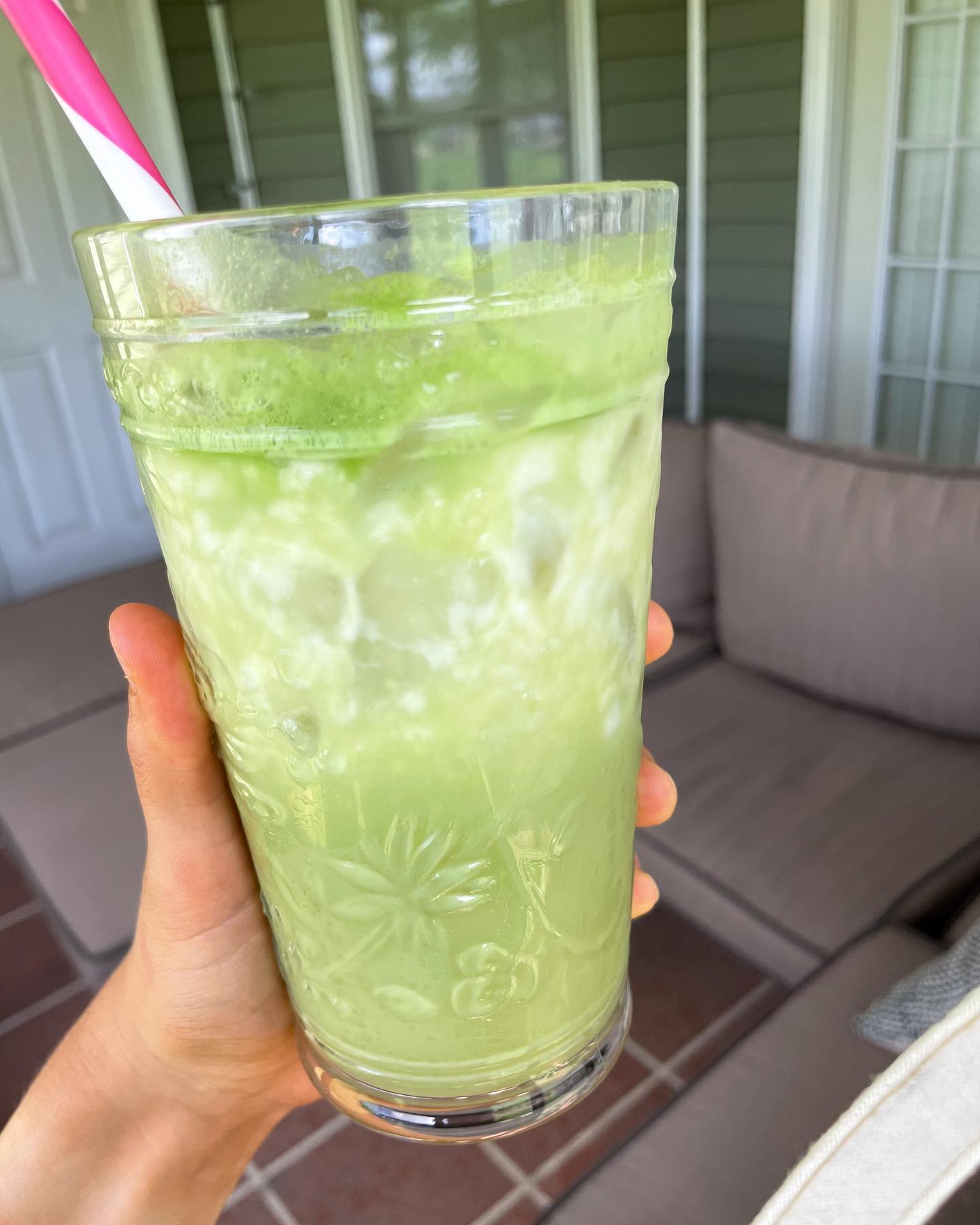 Homemade Pineapple Matcha Coconut Delight