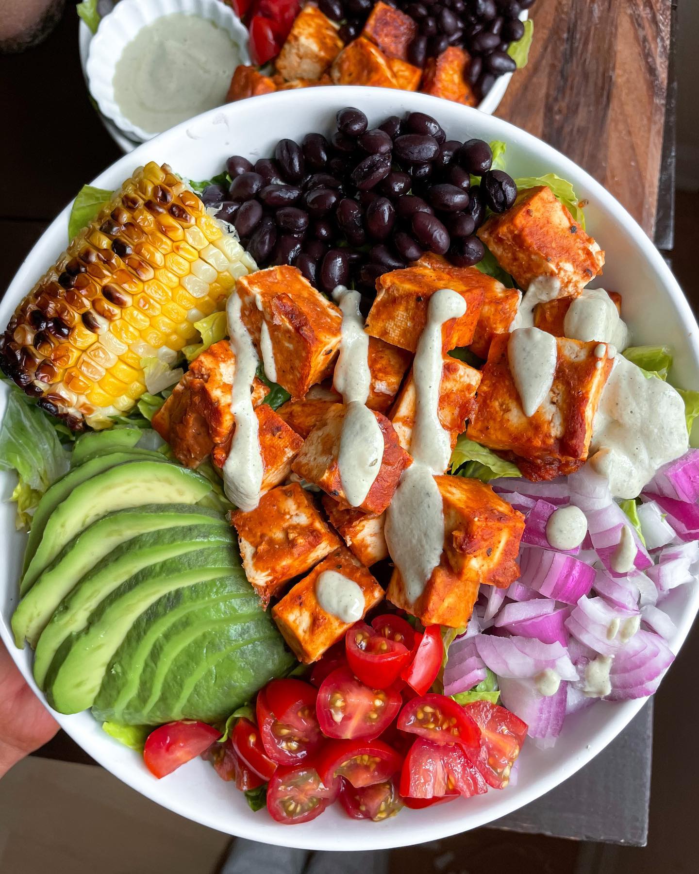 Bbq Tofu Bowls with Vegan Ranch Dressing