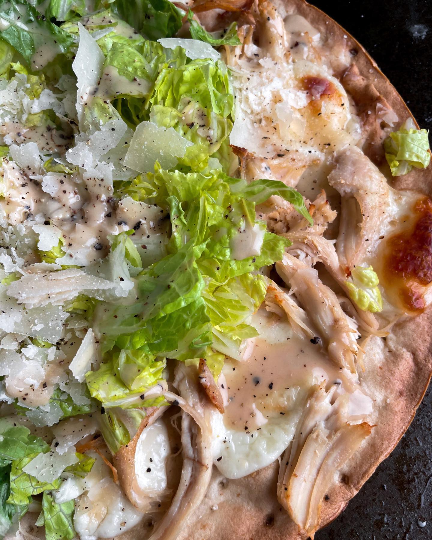 Chicken Caesar Salad Pizza