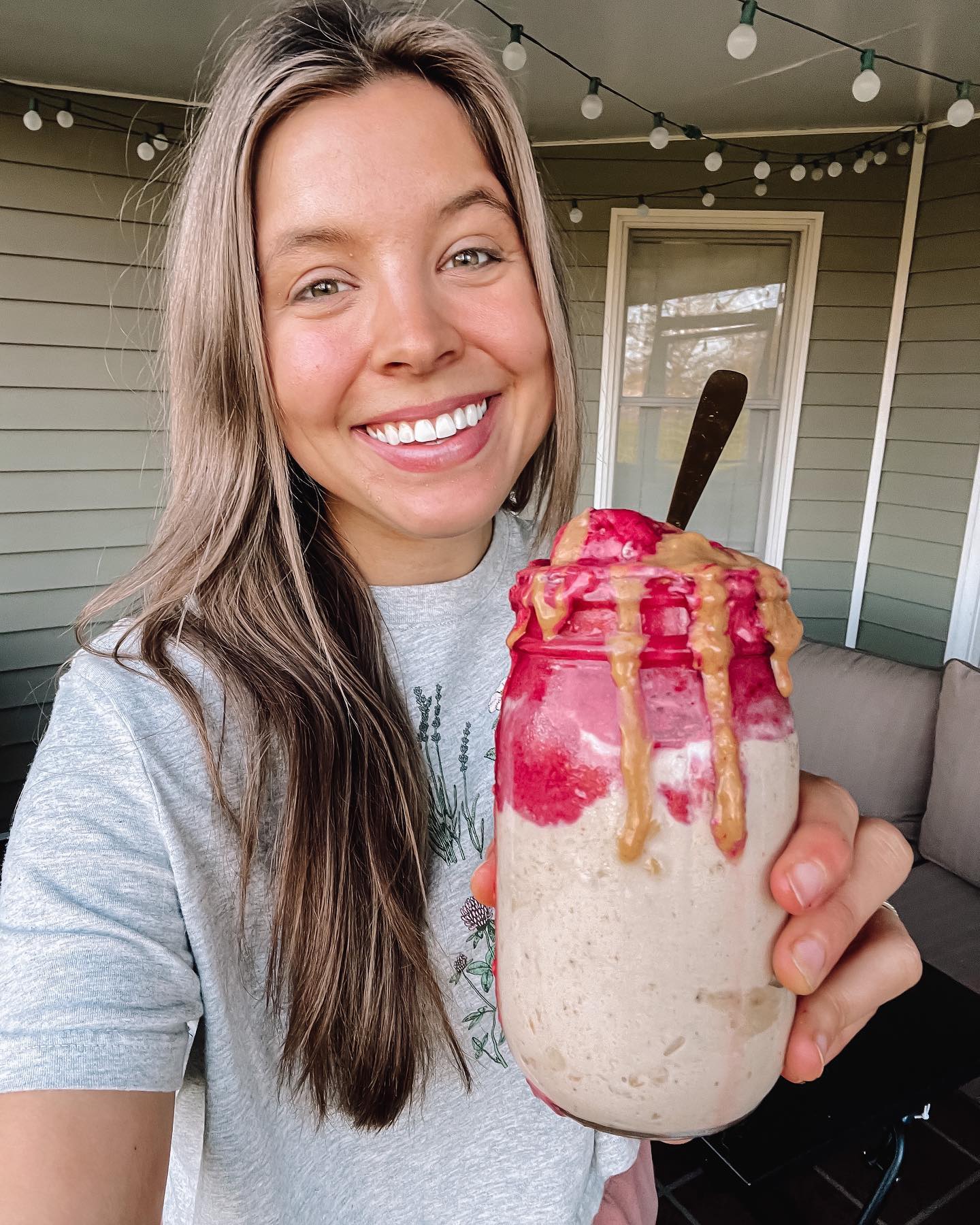 Layered Pb&j Smoothies