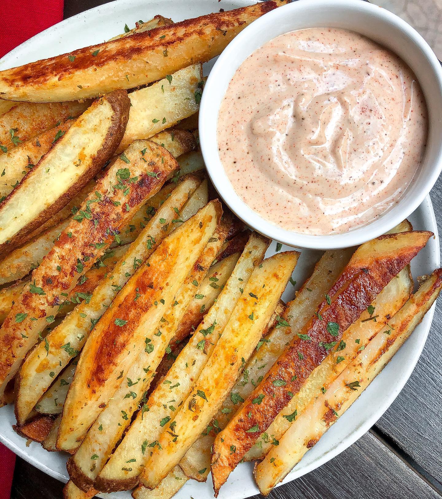 Garlic Fries with Vegan Chipotle Aioli