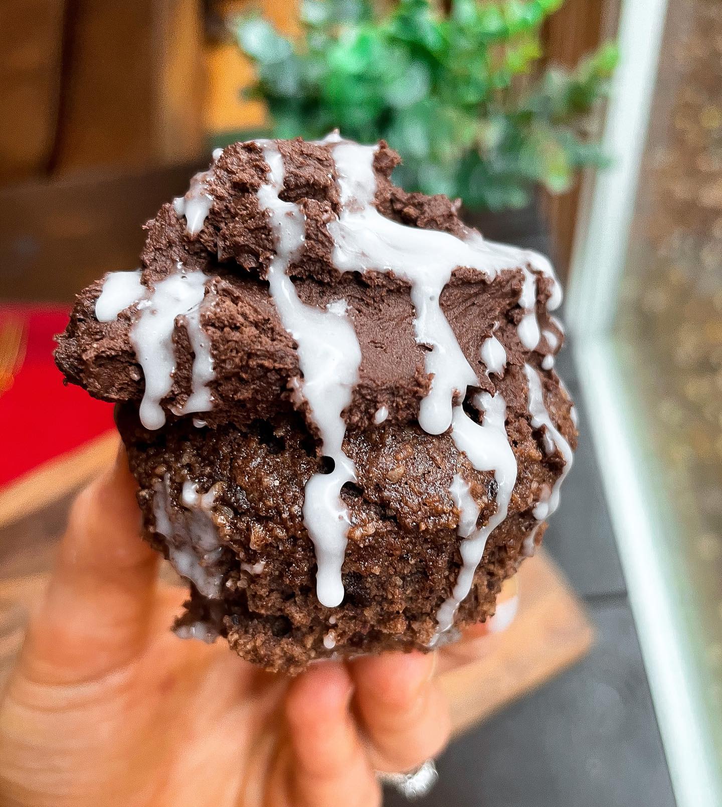 Spider Web Double Chocolate Muffins